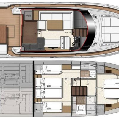 Prestige 460 Fly - Layout